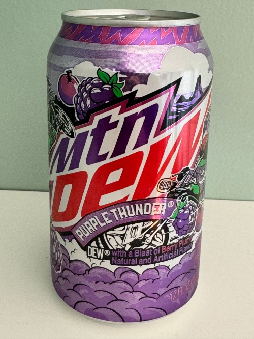 Can of Mountain Dew Purple Thunder